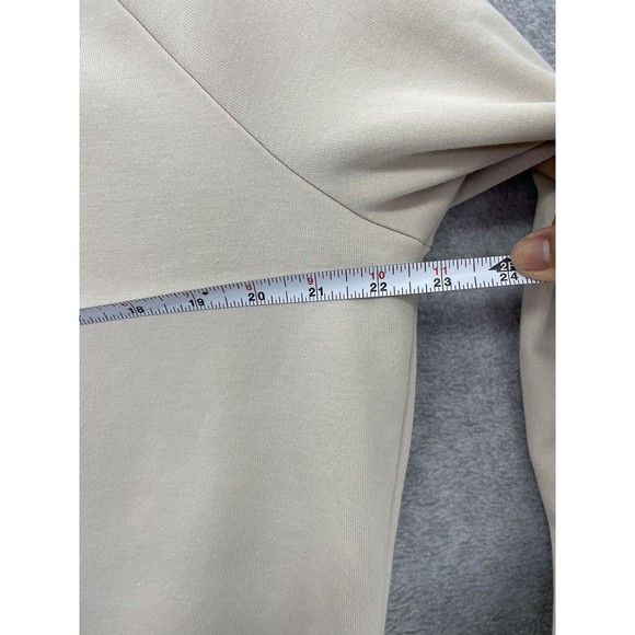 Express Men’s Sweater Crewneck Solid Beige Long Sleeve Size Medium - Picture 6 of 9